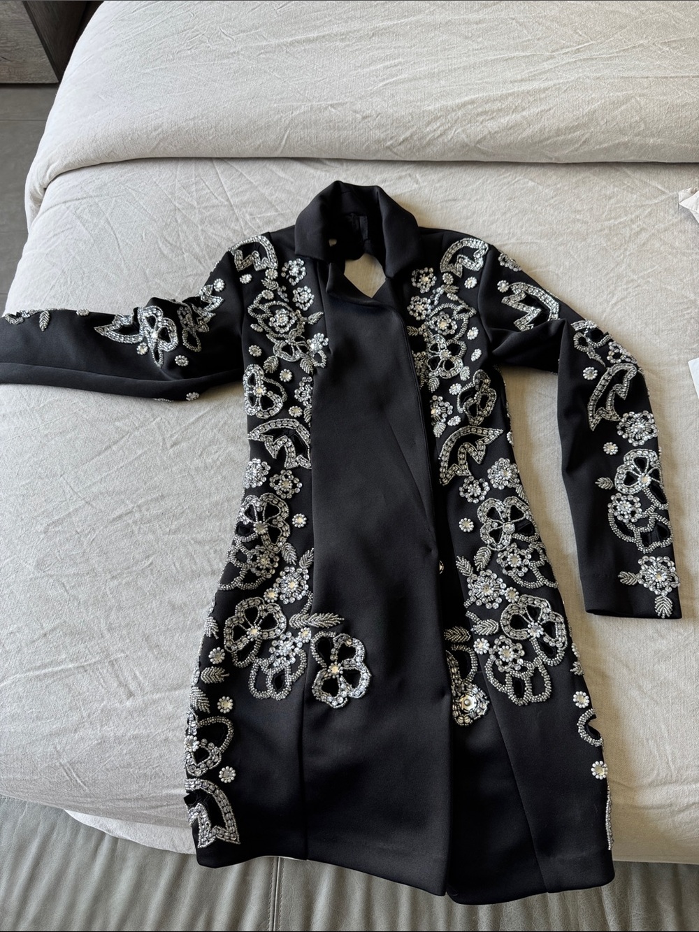 ASOS Black Mini Dress with Silver Embellishments